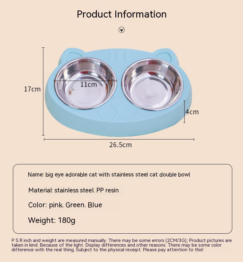 ARENVIA - Stainless Steel Feeding Bowls For Dogs, Cats And Pets, Suitable For All Sizes.