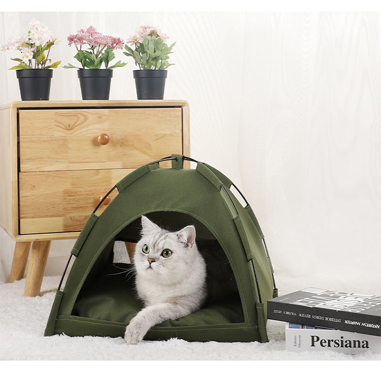 ARENVIA - Cat And Dog Camping Tent Bed And Mat İndoor Kennel