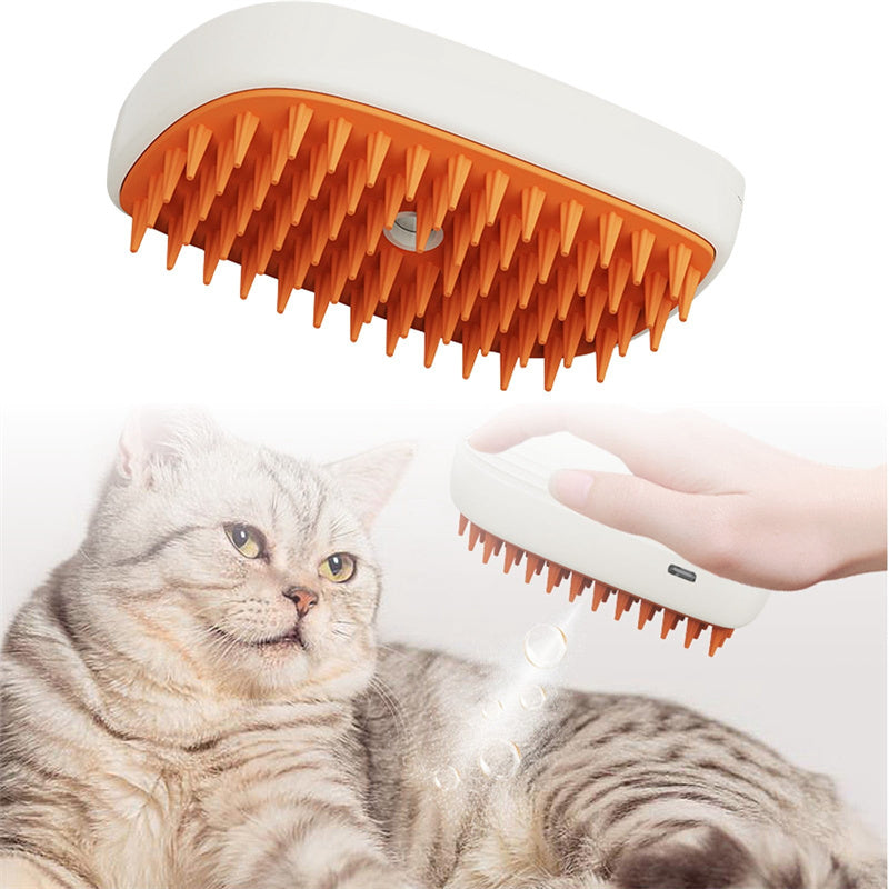 ARENVIA - USB Rechargeable Pets Steam Brush Spray Massage Comb Pet Grooming Tools Cat Steam Comb Pet Products