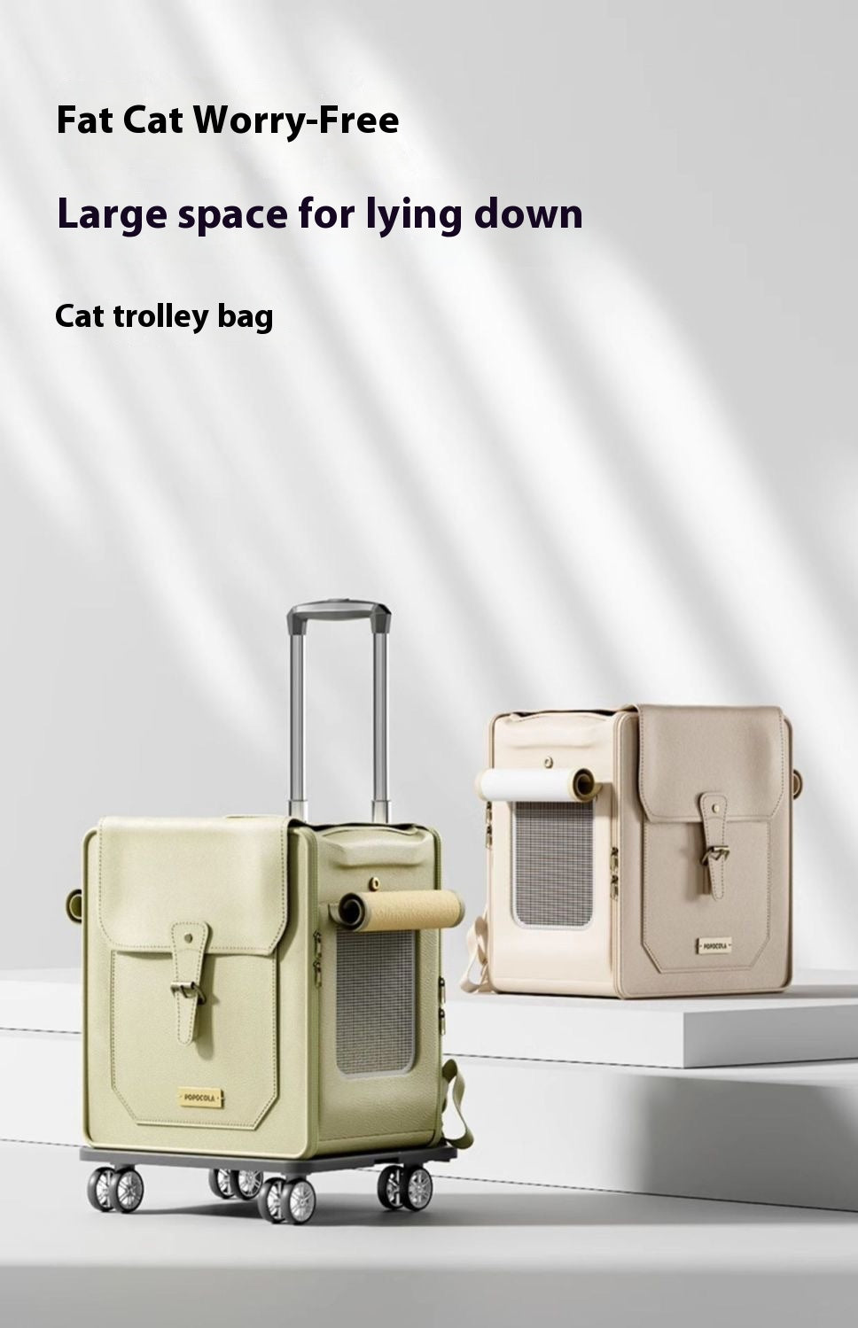 ARENVIA - Portable Large Capacity Foldable Breathable Cat Bag Trolley Case