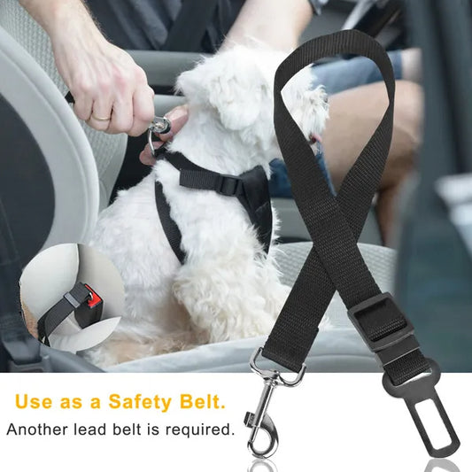 ARENVIA - 2Pcs Pet Dog Seat Belt Leash Adjustable Pet Dog Cat Safety Leads Harness