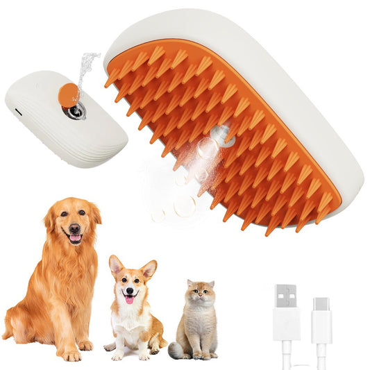 ARENVIA - USB Rechargeable Pets Steam Brush Spray Massage Comb Pet Grooming Tools Cat Steam Comb Pet Products