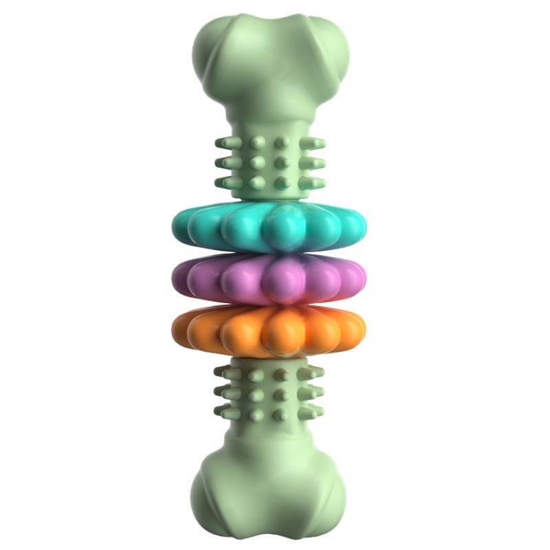 ARENVIA - Dog Chew Toy Dog Bone Type  Dogs Teeth Cleaning Toys Indestructible TPR Bone Chewing Bite Resistant Teething Toys  Pet Products