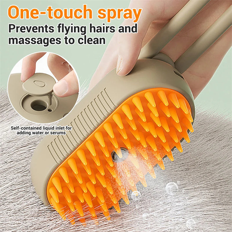AREVIA - 3 in 1 Electric Steam Cat And Dog Brush Pet Products, Pet Comb.