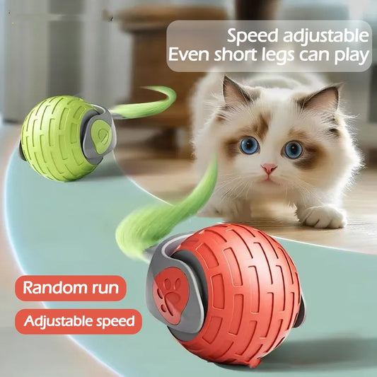 ARANVIE - New Interactive Cat Toys Ball Auto Electric Rolling Ball Toys For Cat Kitty Pets Smart Automatic Teaser USB Rechargeable Cat Toy Pet Products