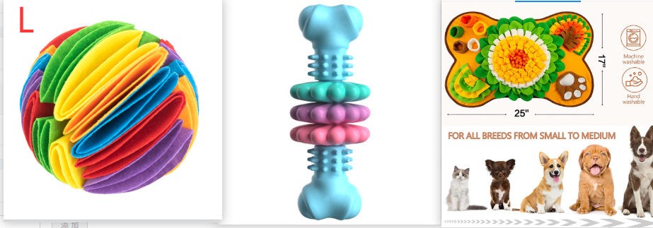 ARENVIA - Dog Chew Toy Dog Bone Type  Dogs Teeth Cleaning Toys Indestructible TPR Bone Chewing Bite Resistant Teething Toys  Pet Products