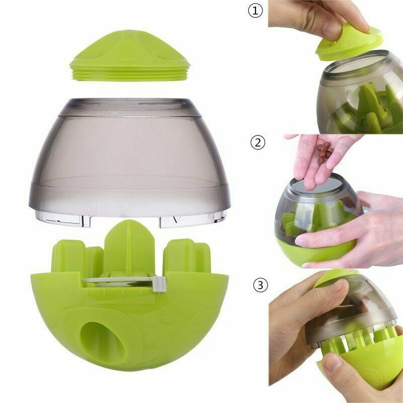 ARENVIA - Dog Food Balls Tumbler Pet Puppy Feeder Dispenser Bowl Toy Leak Food Interactive Pet Tumbler Feeder Food Automatic Dispenser Bowl Interactive Balls