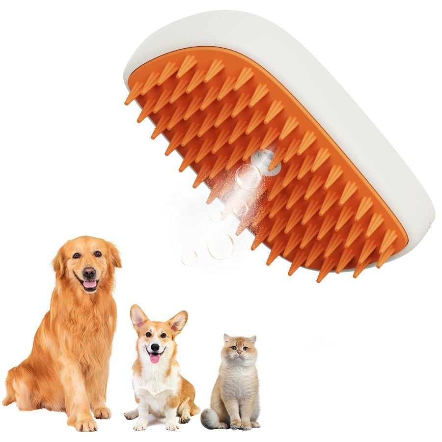 ARENVIA - USB Rechargeable Pets Steam Brush Spray Massage Comb Pet Grooming Tools Cat Steam Comb Pet Products