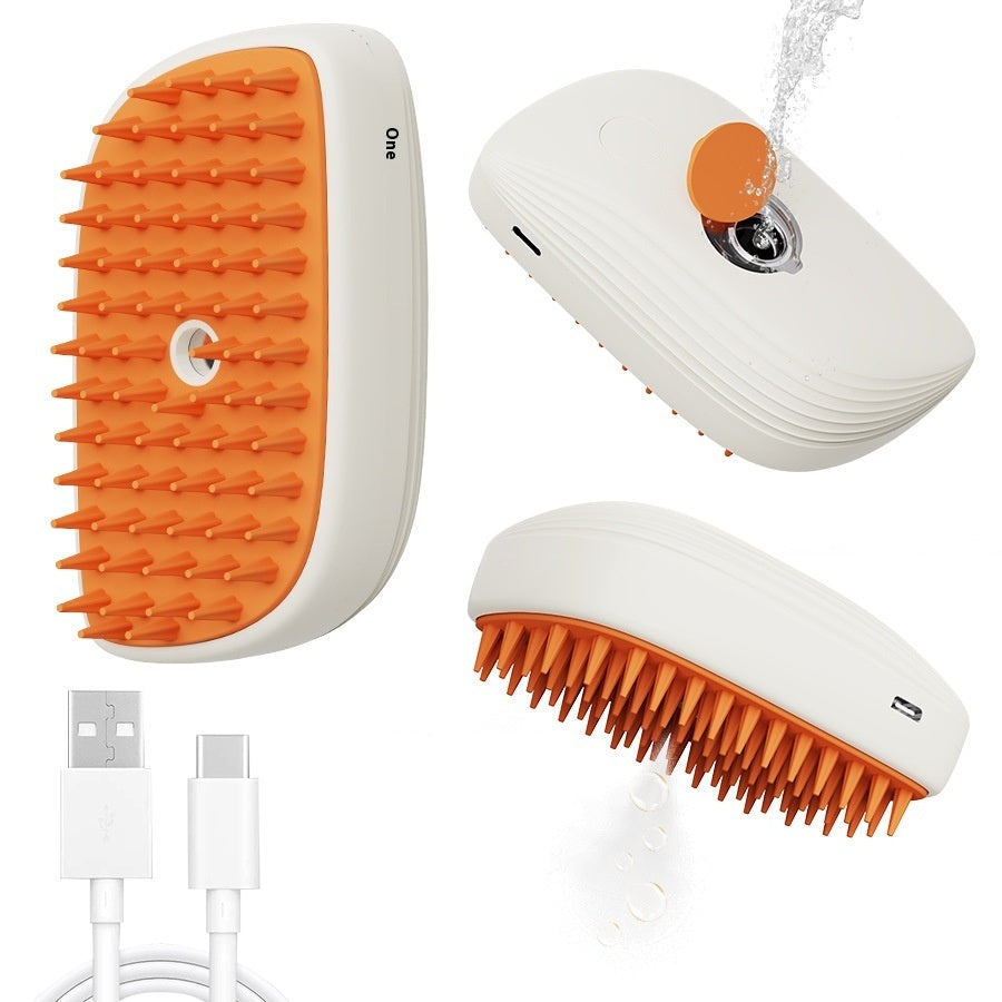ARENVIA - USB Rechargeable Pets Steam Brush Spray Massage Comb Pet Grooming Tools Cat Steam Comb Pet Products