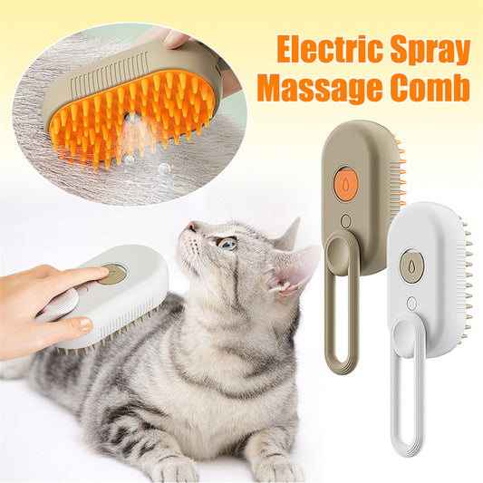 AREVIA - 3 in 1 Electric Steam Cat And Dog Brush Pet Products, Pet Comb.
