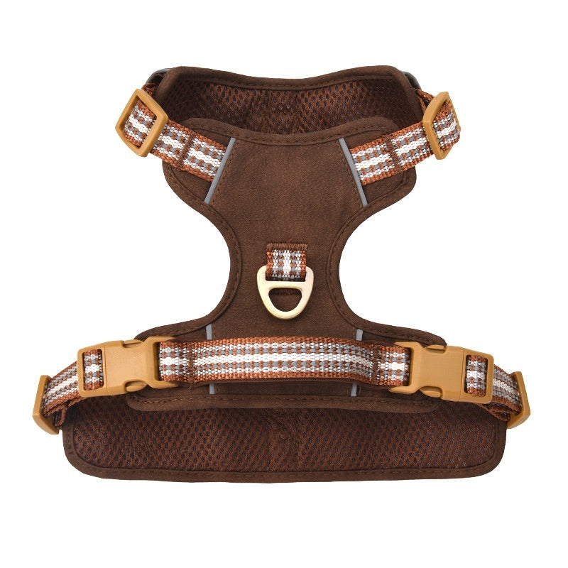 ARENVIA - Explosion-proof Reflective Retro Leather Pet Harness