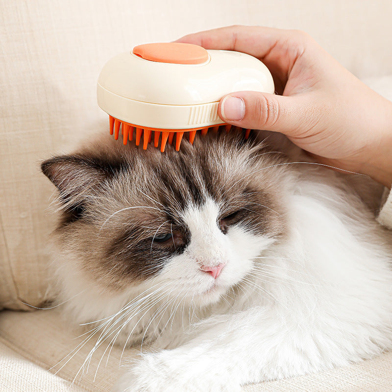 ARENVIA - Steamy Cat Brush Cat Dog Grooming Comb Electric Self Cleaning Steam Cat Brush For Massage Avocado Shape Pet Spray Cat Grooming