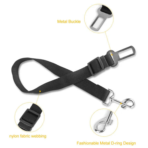 ARENVIA - 2Pcs Pet Dog Seat Belt Leash Adjustable Pet Dog Cat Safety Leads Harness