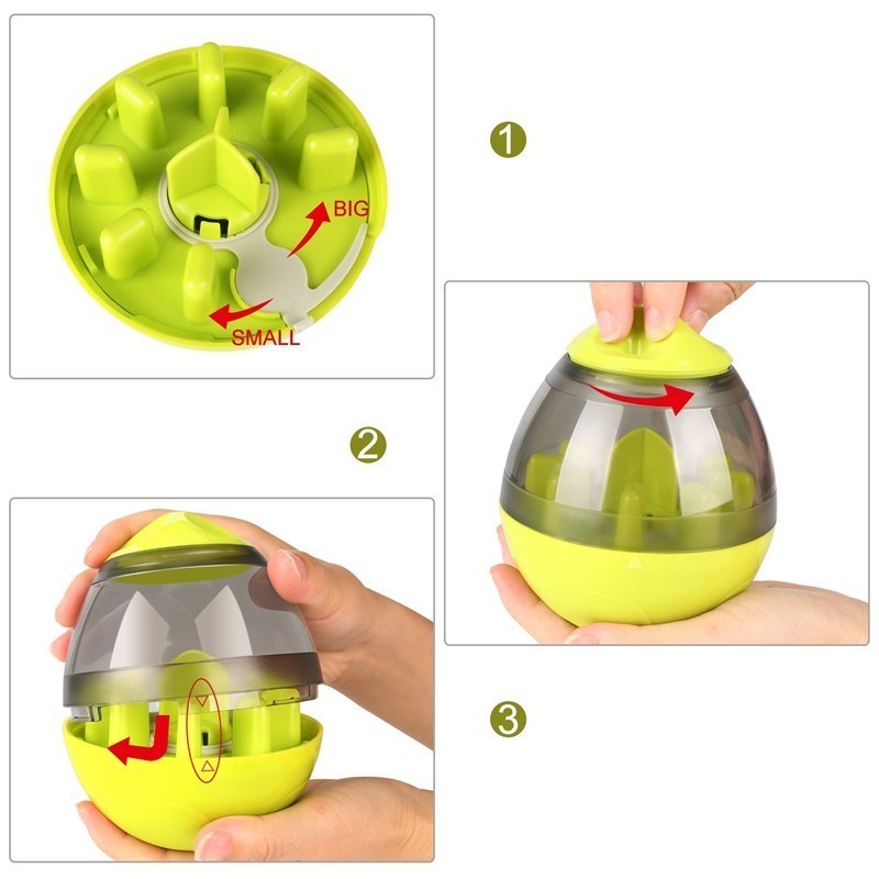 ARENVIA - Dog Food Balls Tumbler Pet Puppy Feeder Dispenser Bowl Toy Leak Food Interactive Pet Tumbler Feeder Food Automatic Dispenser Bowl Interactive Balls