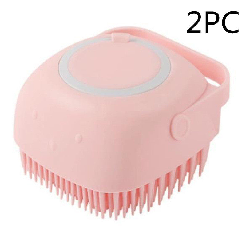 ARENVIA - Silicone Dog Bath Massage Gloves Brush Pet Cat Bathroom Cleaning Tool Comb Brush For Dog Can Pour Shampoo Dog Grooming Supplies