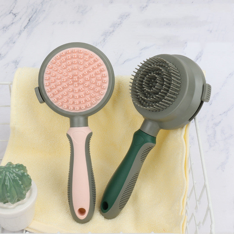 ARENVIA - Pet Hair Removal Comb Cat Brush Self Cleaning Slicker Brush Hair Removal Double-sided Massage