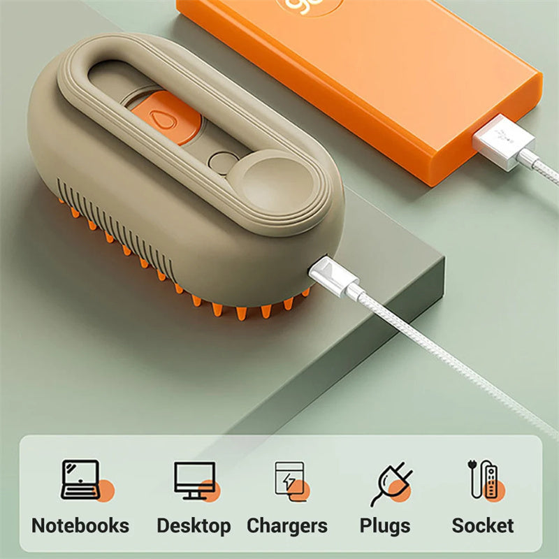 AREVIA - 3 in 1 Electric Steam Cat And Dog Brush Pet Products, Pet Comb.