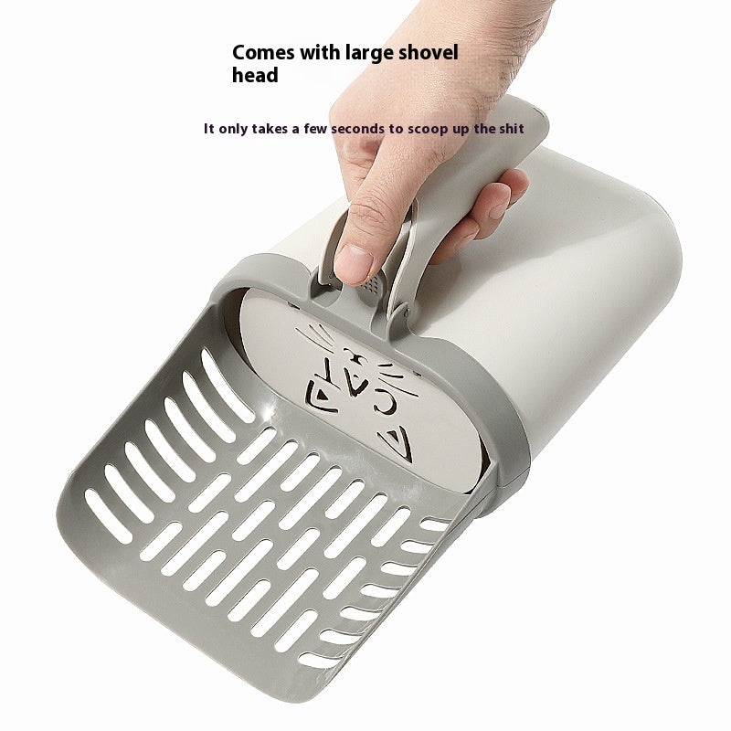 ARENVIA - Large Capacity Integrated Cat Litter Scoop and Excrement Storage Box