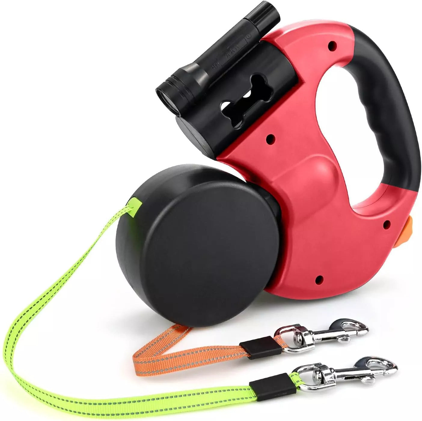 ARENVIA - Retractable Lead Leash Double  Dual Doggie 2 Dog 50 Pounds For Pet