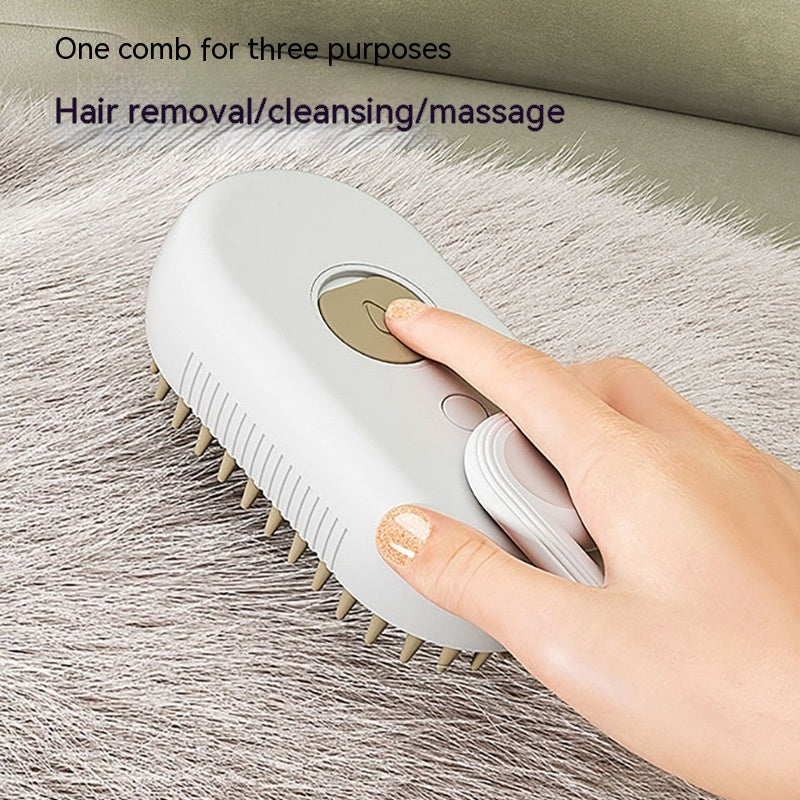 AREVIA - 3 in 1 Electric Steam Cat And Dog Brush Pet Products, Pet Comb.