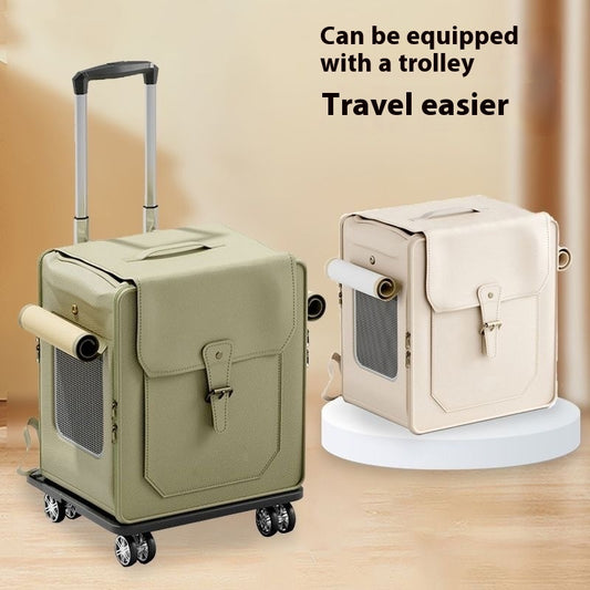 ARENVIA - Portable Large Capacity Foldable Breathable Cat Bag Trolley Case