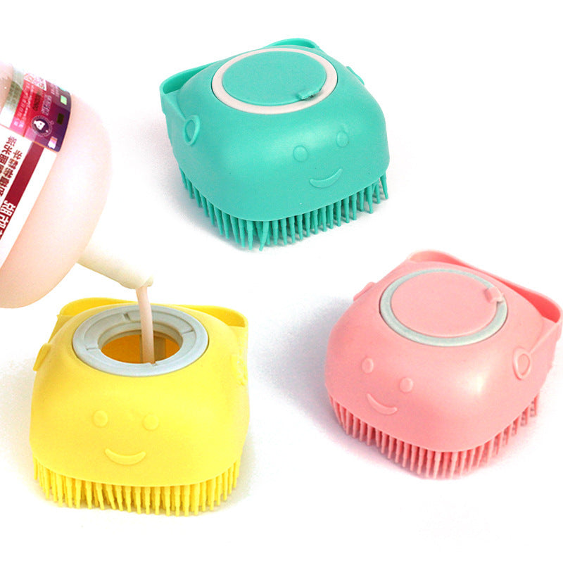 ARENVIA - Silicone Dog Bath Massage Gloves Brush Pet Cat Bathroom Cleaning Tool Comb Brush For Dog Can Pour Shampoo Dog Grooming Supplies