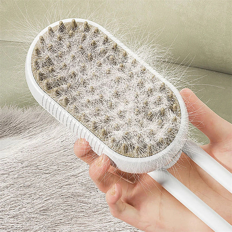 AREVIA - 3 in 1 Electric Steam Cat And Dog Brush Pet Products, Pet Comb.