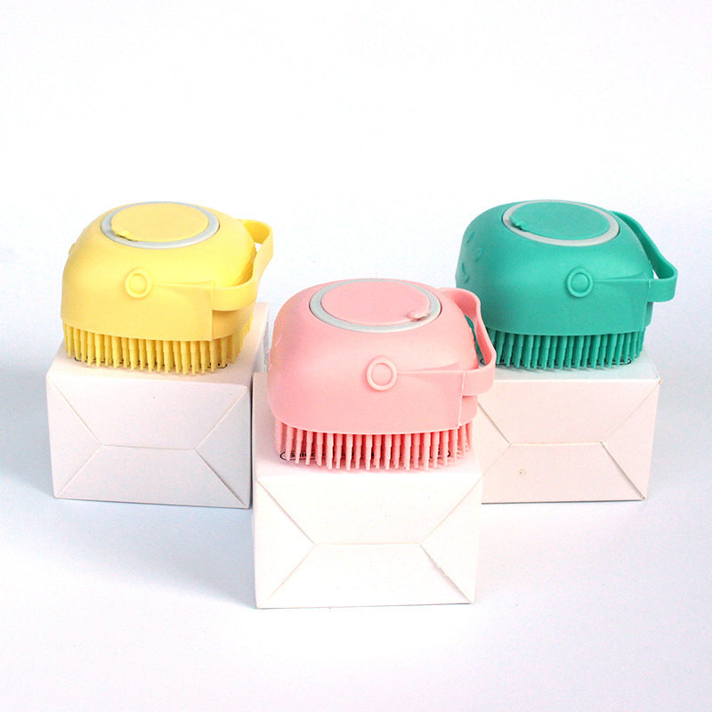 ARENVIA - Silicone Dog Bath Massage Gloves Brush Pet Cat Bathroom Cleaning Tool Comb Brush For Dog Can Pour Shampoo Dog Grooming Supplies