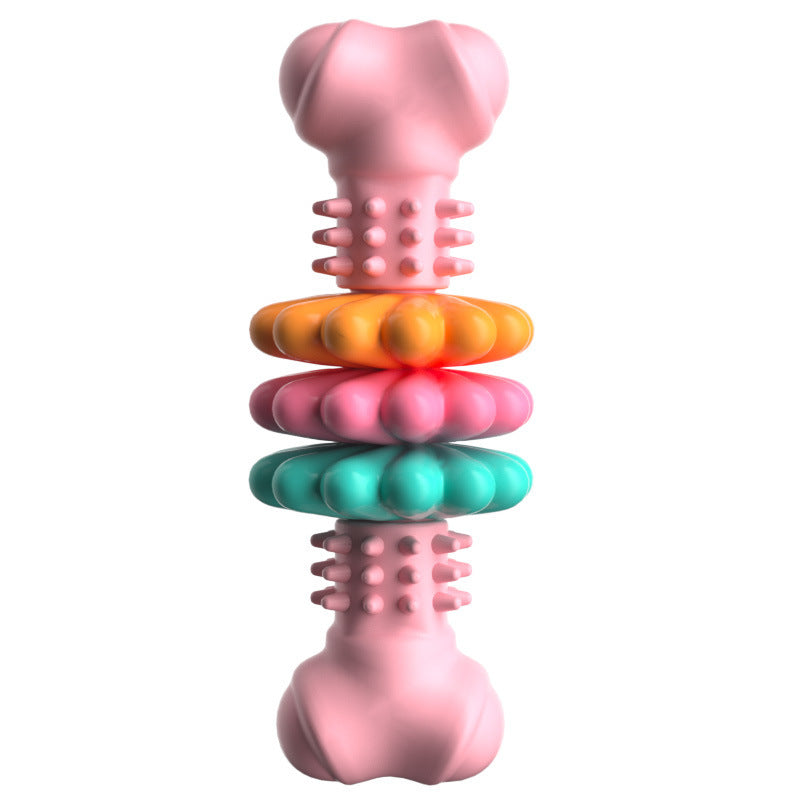 ARENVIA - Dog Chew Toy Dog Bone Type  Dogs Teeth Cleaning Toys Indestructible TPR Bone Chewing Bite Resistant Teething Toys  Pet Products